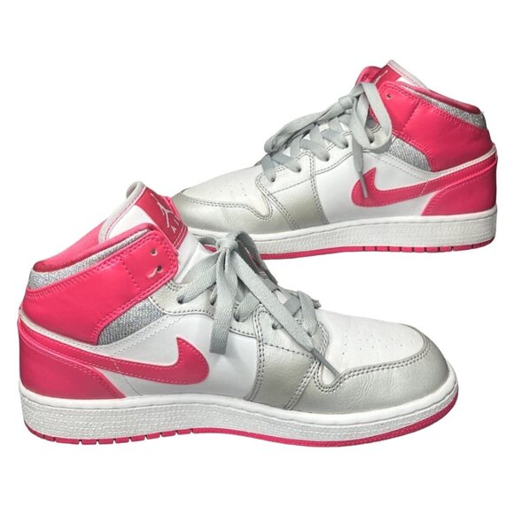 Rare 2013 Youth 7 Women 8 Nike Air Jordan Barbie Pink White Sneakers‎ Basketball - Picture 12 of 16
